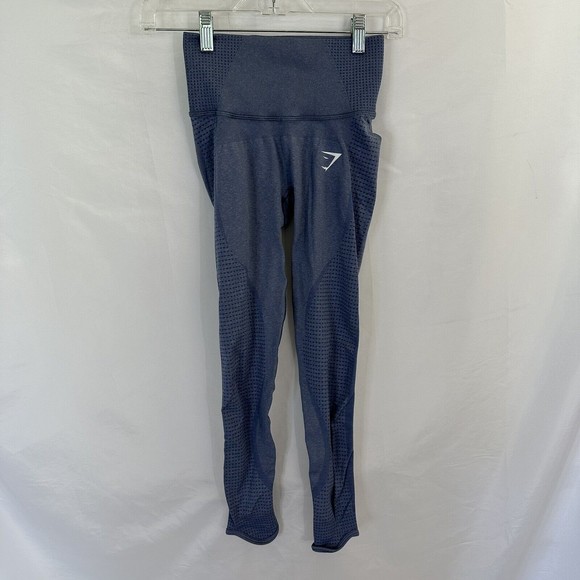 Gymshark Pants - Gymshark Vital Seamless Leggings Women's XS Blue High Rise Stretch Compression